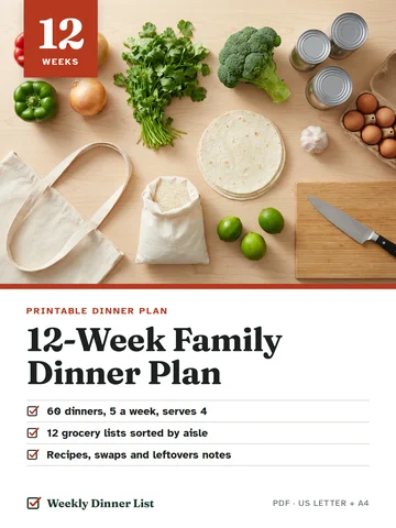 12-Week Family Dinner Plan cover